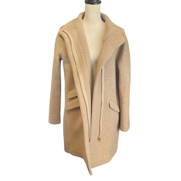 J. Crew Cocoon Coat in Italian Stadium Cloth Wool Blend Nello Gori Pale Blush 8 - Picture 2 of 13